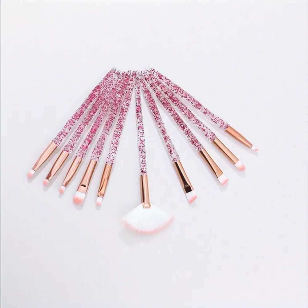 4/$20 Pink & White 10 Piece Make Up Brushes